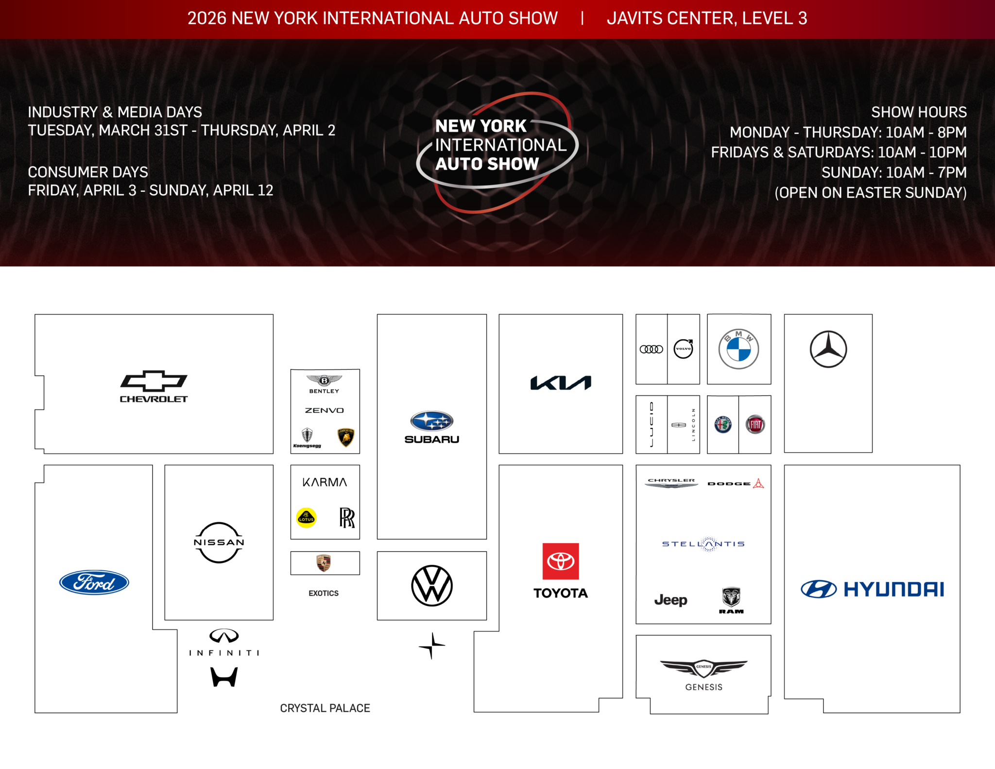 Show Map – New York International Auto Show