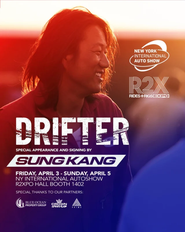 We’re proud to announce world-renowned actor, Sung Kang (Han from the Fast & Furious movie franchise), will be joining us at R2XPO to celebrate the spring release of his new passion-project film ‘Drifter,’ which he directed, stars in and co-produced. 

Catch Sung at the Drifter movie booth at R2XPO NYIAS opening weekend Friday, April 3rd to Sunday, April 5th where he’ll be doing a Q&A panel and signing exclusive DRIFTER posters and merchandise sold on-site.

🗓️ April 3-12, 2026
🎟️ Tickets at link in bio
