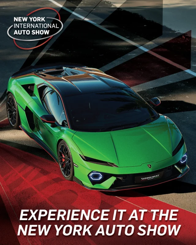 The Lamborghini Revuelto combines a high-revving V12 with electrified power to produce 1,001 horsepower and instant response at every turn.

This is hybrid performance, redefined.

See it at the New York Auto Show.

April 3–12, 2026 | Javits Center, NYC
Get your tickets now at www.autoshowny.com/